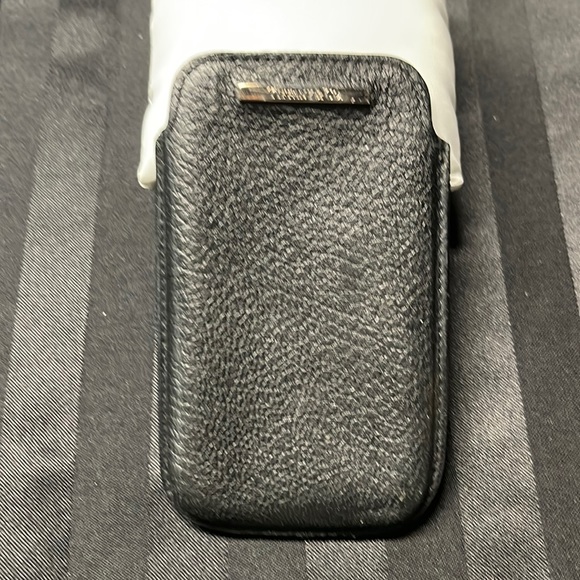 Tiffany & Co. Black Leather Phone/Card Case made in Spain - Picture 1 of 8